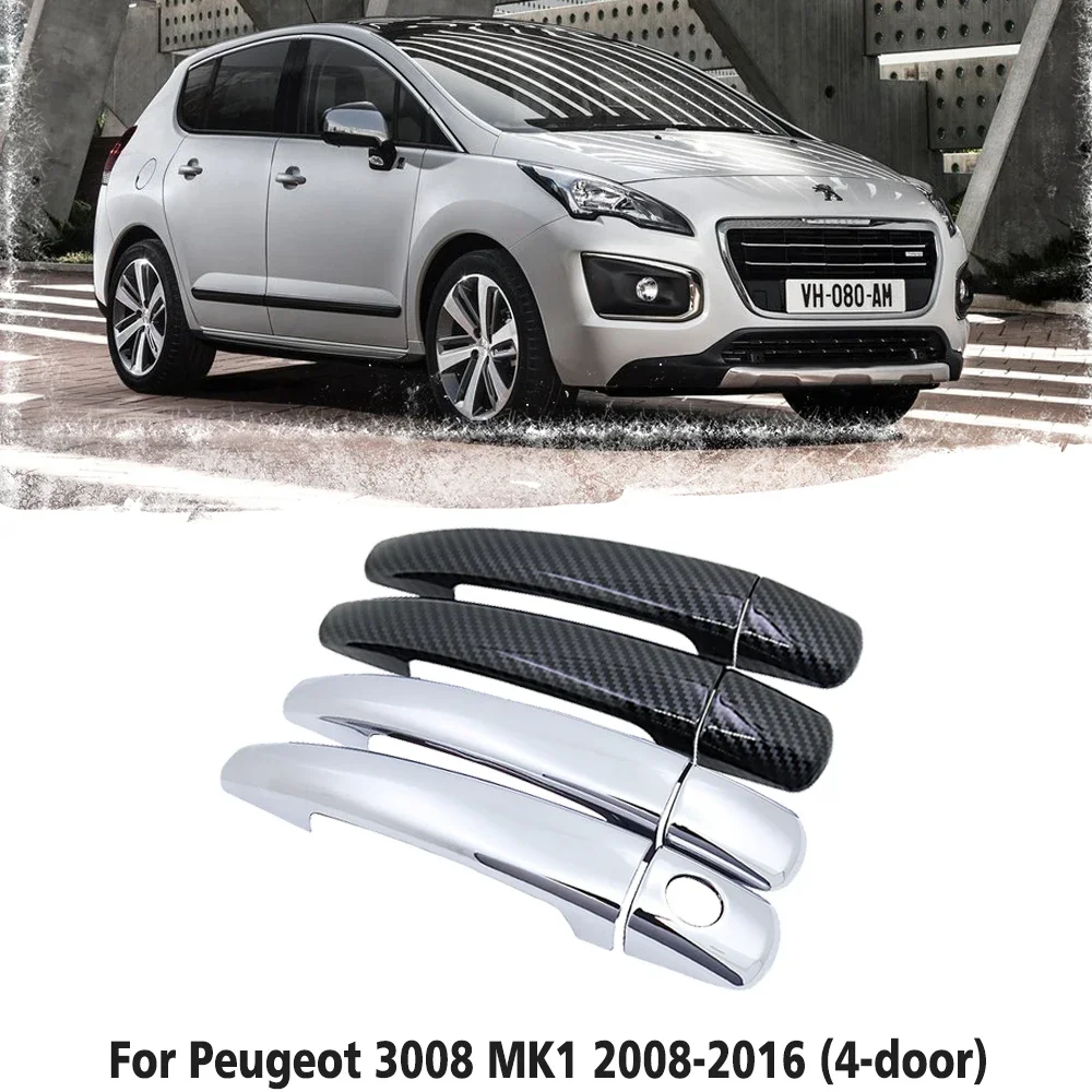 Black Carbon Fiber Car handle Or ABS Chrome Door Handles Cover for Peugeot 3008 MK1 2008~2016 Car Accessories Cap 2009 2010 2011
Black Carbon Fiber Car handle Or ABS Chrome Door Handles Cover for Peugeot 3008 MK1 2008~2016 Car Accessories Cap 2009 2010 2011