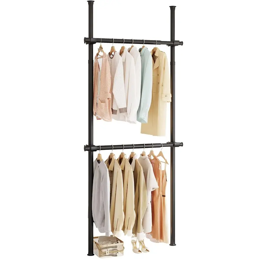 to Ceiling Clothes Rack, HeavyDuty Telescopic Garment Rack, 43122in Height amp 3047in Width, 220lbs Total Load Capacity, 2Pole,
to Ceiling Clothes Rack, HeavyDuty Telescopic Garment Rack, 43122in Height amp 3047in Width, 220lbs Total Load Capacity, 2Pole,