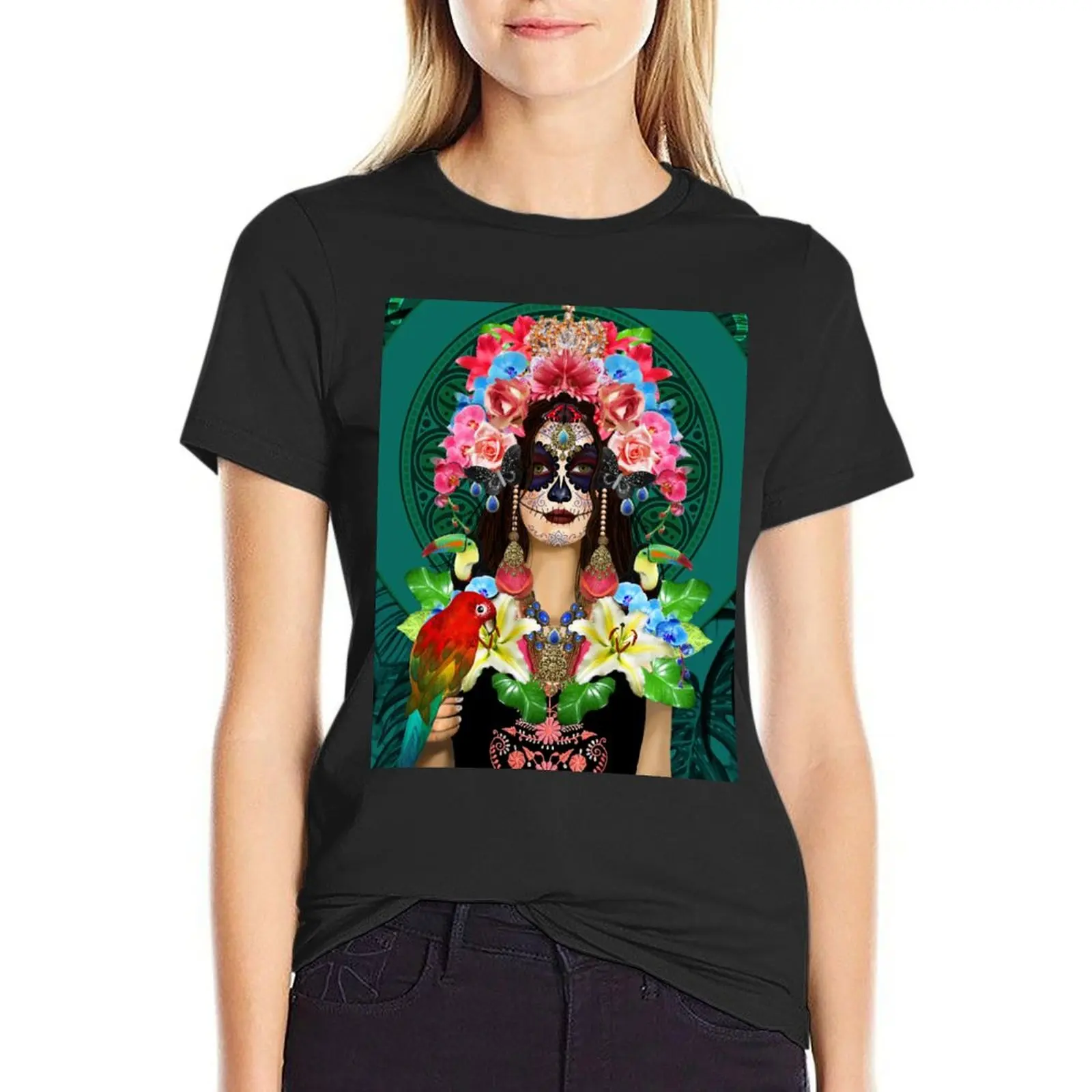 Catrina, dia de los muertos T-Shirt korean fashion quick-drying animal print graphic t-shirts for Women
Catrina, dia de los muertos T-Shirt korean fashion quick-drying animal print graphic t-shirts for Women