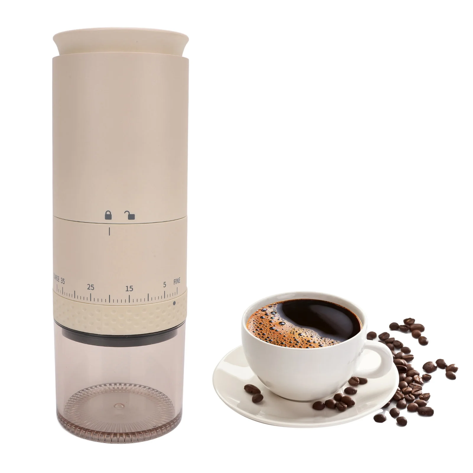 Кофемолка One Touch, емкость 110 мл, съемная камера, 38 скоростей, перезаряжаемая через USB кофемолка, бежевая
Кофемолка One Touch, емкость 110 мл, съемная камера, 38 скоростей, перезаряжаемая через USB кофемолка, бежевая