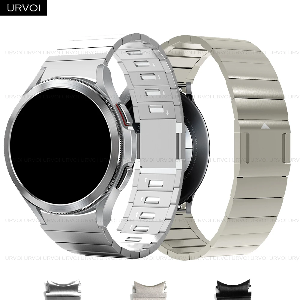 URVOI Stainless Steel Strap For Samsung Galaxy Watch 6 Classic 43mm 47mm 40mm 44mm Band for Watch 5pro 4 Quick Fit magnet buckle
URVOI Stainless Steel Strap For Samsung Galaxy Watch 6 Classic 43mm 47mm 40mm 44mm Band for Watch 5pro 4 Quick Fit magnet buckle