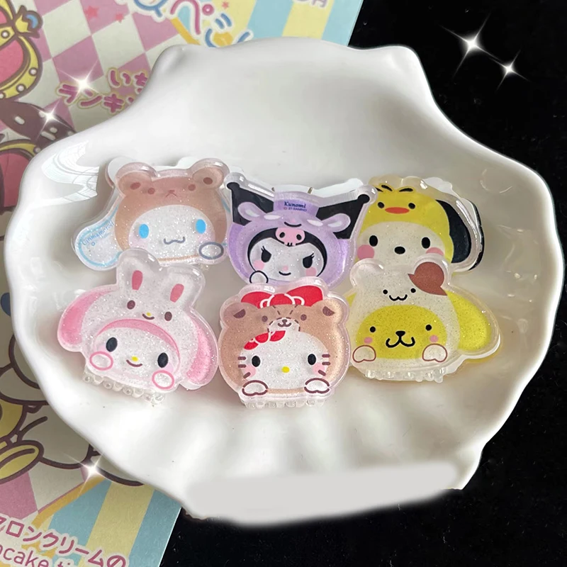 Мультяшная заколка для волос Sanrio, милая акриловая заколка для волос для женщин и девушек, милые заколки для волос Kuromi Hello Kitty Melody, маленькие заколки для волос, аксессуары для волос
Мультяшная заколка для волос Sanrio, милая акриловая заколка для волос для женщин и девушек, милые заколки для волос Kuromi Hello Kitty Melody, маленькие заколки для волос, аксессуары для волос