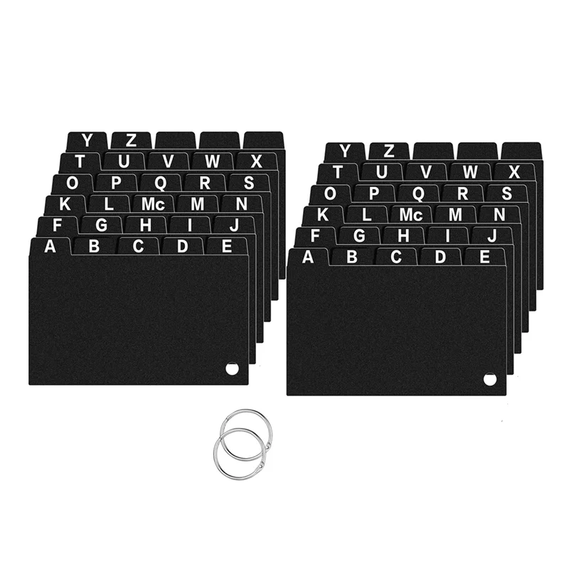 Superior-62 Pieces Black Index Card Dividers 3X5, Alphabetical Tabbed Index Card Dividers With Ring Index Card Organizer Easy In 
Superior-62 Pieces Black Index Card Dividers 3X5, Alphabetical Tabbed Index Card Dividers With Ring Index Card Organizer Easy In