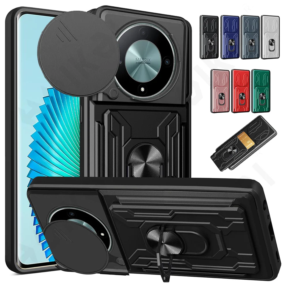 Case For Huawei Honor Magic 6 5 Pro 5G X9A X9B 90 Lite 90 Card Holder Slide Camera Ring Stand Armor Kickstand Cover
Case For Huawei Honor Magic 6 5 Pro 5G X9A X9B 90 Lite 90 Card Holder Slide Camera Ring Stand Armor Kickstand Cover