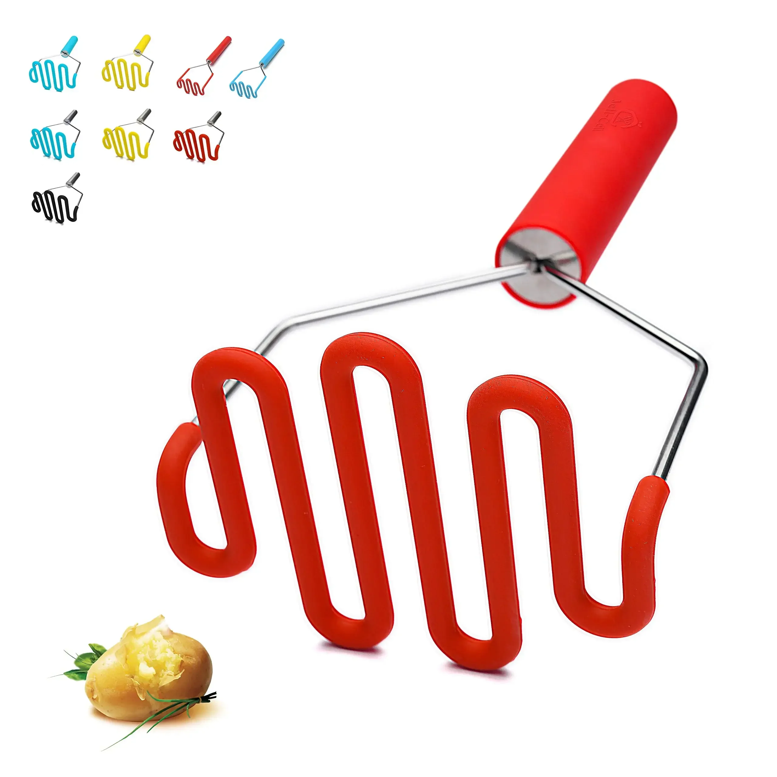 Silicone Smooth Mashed Potato Masher Ricers with Premuim Stainless Steel Non-Scratch Kitchen Tools Cookware
Silicone Smooth Mashed Potato Masher Ricers with Premuim Stainless Steel Non-Scratch Kitchen Tools Cookware