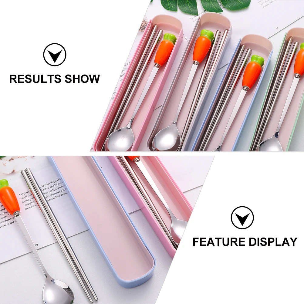 Carrot Shaped Cutlery Set Stainless Steel Camping Travel Picnic Spoon Chopsticks Anti Rust Storage Box Portable
Carrot Shaped Cutlery Set Stainless Steel Camping Travel Picnic Spoon Chopsticks Anti Rust Storage Box Portable