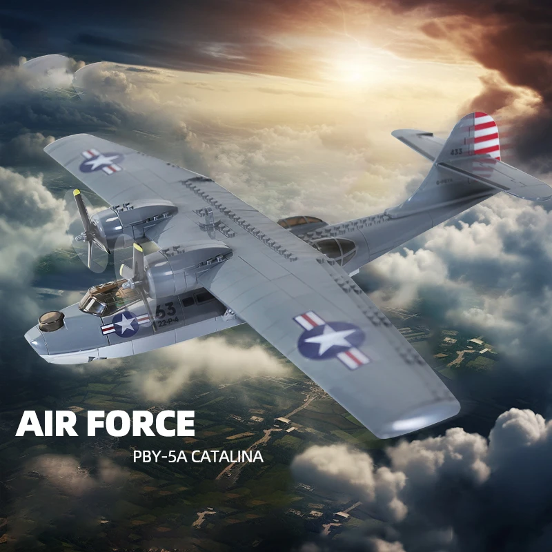 WW2 Military Classical Model Air Force PBY-5A Catalina Seaplane Collection Decoration Building Blocks Bricks Toys Gifts
WW2 Military Classical Model Air Force PBY-5A Catalina Seaplane Collection Decoration Building Blocks Bricks Toys Gifts