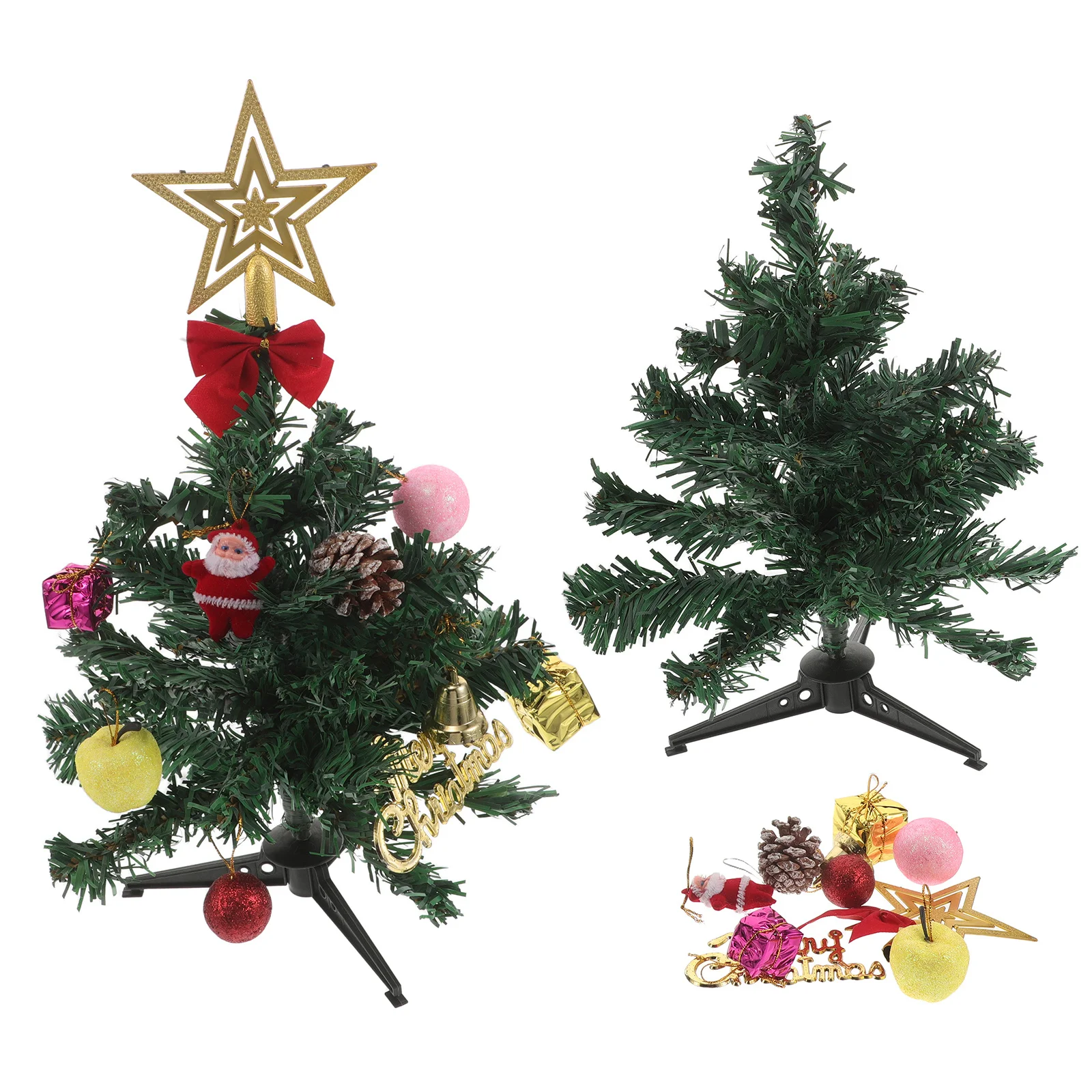 2Sets Mini Xmas Trees Artificial Pine Tree for Tabletop Desktop Holiday Display Small Christmas Decorations DIY Craft 
2Sets Mini Xmas Trees Artificial Pine Tree for Tabletop Desktop Holiday Display Small Christmas Decorations DIY Craft