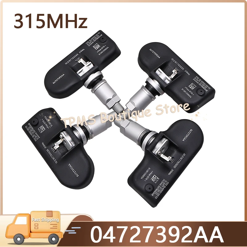 4pcs 04727392AA TPMS Tire Pressure Monitor System For Chrysler Pacifica Chrysler Pacifica Dodge Jeep Compass Patriot 315MHz
4pcs 04727392AA TPMS Tire Pressure Monitor System For Chrysler Pacifica Chrysler Pacifica Dodge Jeep Compass Patriot 315MHz