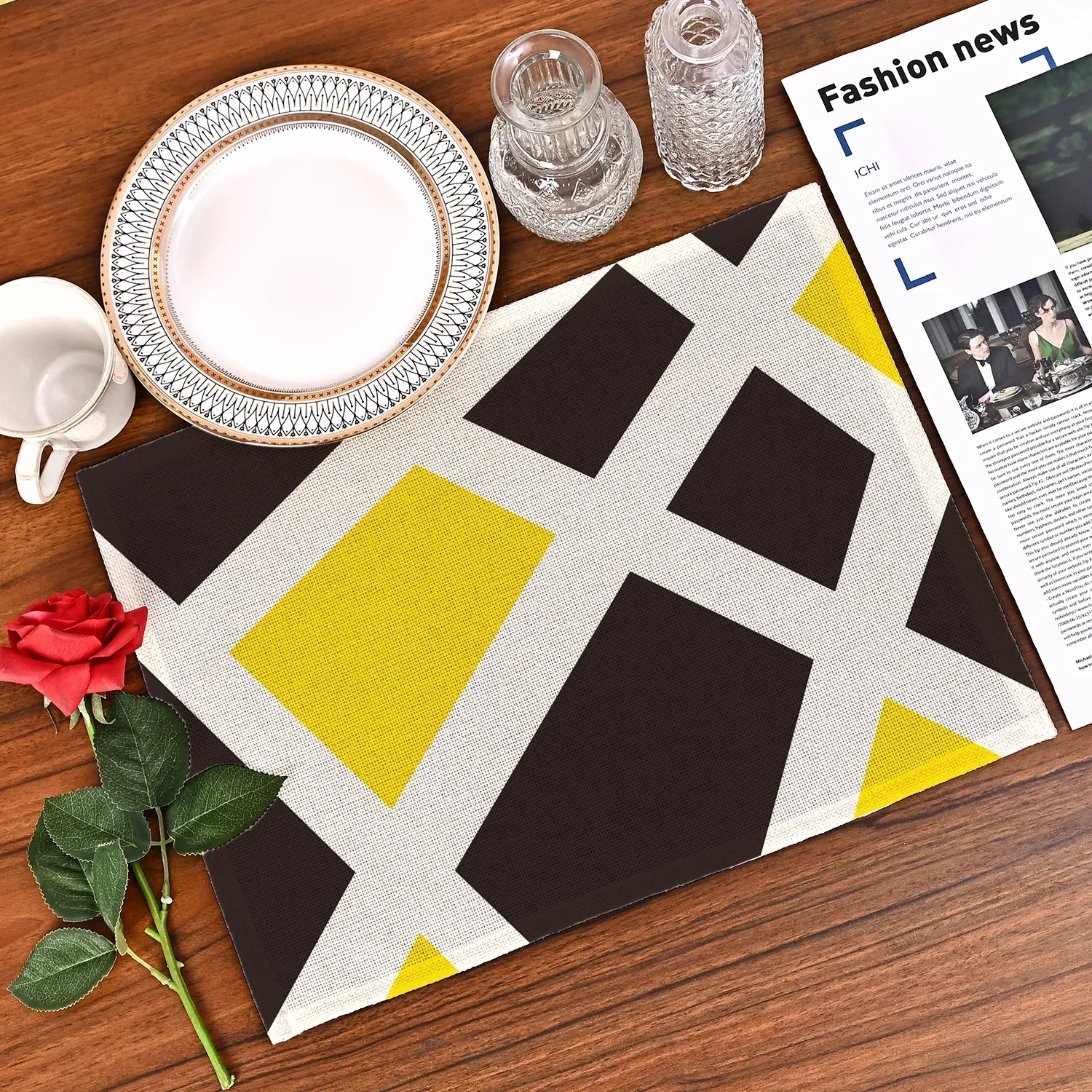 Simple Geometric Gray And White Green Gold Color Placemat Dining Table Mat Non-slip Kitchen Plate Mat Bowl Coaster Deco
Simple Geometric Gray And White Green Gold Color Placemat Dining Table Mat Non-slip Kitchen Plate Mat Bowl Coaster Deco