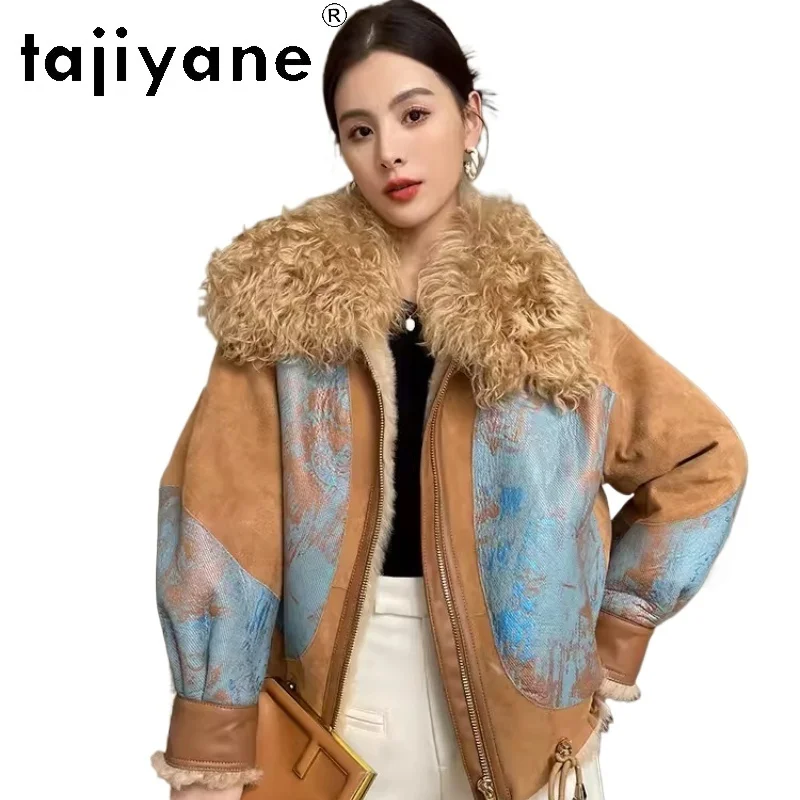 TAJIYANE Natural Sheepskin with Wool Attached Coats Women Short Stylish Printed Jacket Real Fur Coat 2025 Winter Woman Clothes
TAJIYANE Natural Sheepskin with Wool Attached Coats Women Short Stylish Printed Jacket Real Fur Coat 2025 Winter Woman Clothes