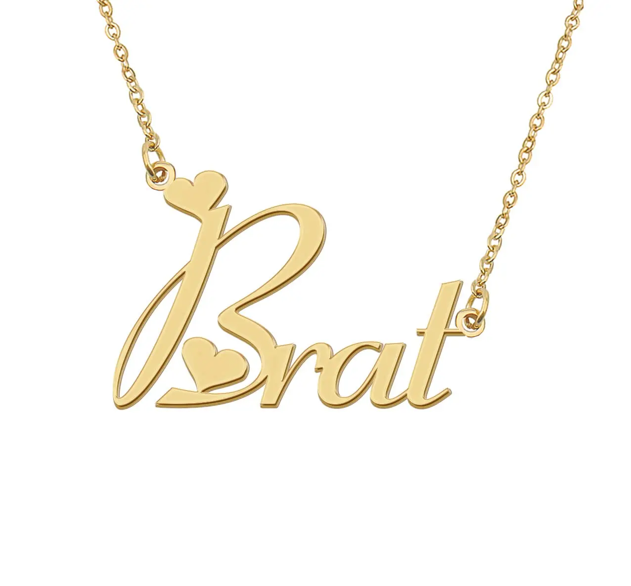 Brat Name Necklace for Women Girl Personalized Stainless Steel Gold color Nameplate Pendant Jewelry Annivesary Mom Gift
Brat Name Necklace for Women Girl Personalized Stainless Steel Gold color Nameplate Pendant Jewelry Annivesary Mom Gift