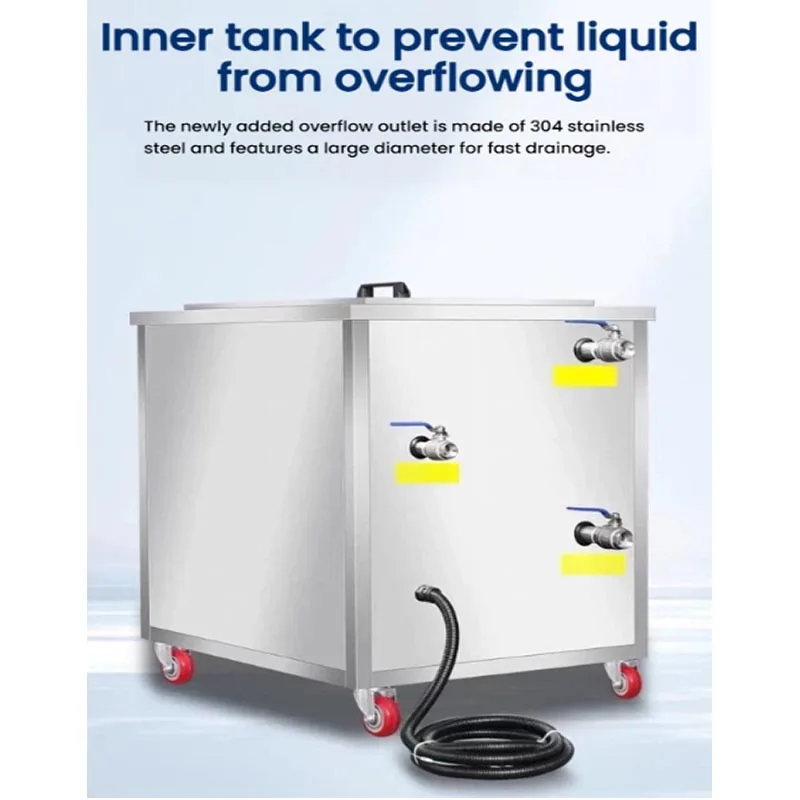 Stainless Steel Industrial Ultrasonic Cleaner Mobile Ultrasonic Washing Machine for Hardware PCB Jewelry Degreasing (customized)
Stainless Steel Industrial Ultrasonic Cleaner Mobile Ultrasonic Washing Machine for Hardware PCB Jewelry Degreasing (customized)