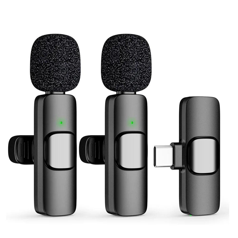 Type C Mini Wireless Lavalier Microphone 1 To 2 Noise Reduction Lapel Mic Clip On Microphone For Video Vlog Recording
Type C Mini Wireless Lavalier Microphone 1 To 2 Noise Reduction Lapel Mic Clip On Microphone For Video Vlog Recording