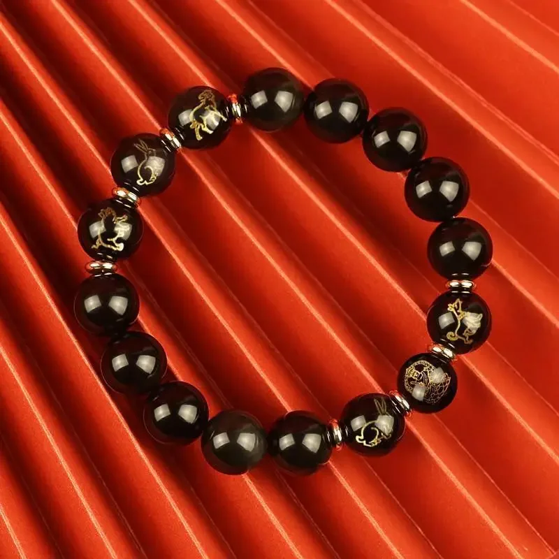 2025 Year of the Snake Obsidian Bracelet Female Triple Liuhe Hand String Male Zodiac Dragon Dog Pig Cattle Sheep Rabbit Gifts 
2025 Year of the Snake Obsidian Bracelet Female Triple Liuhe Hand String Male Zodiac Dragon Dog Pig Cattle Sheep Rabbit Gifts
