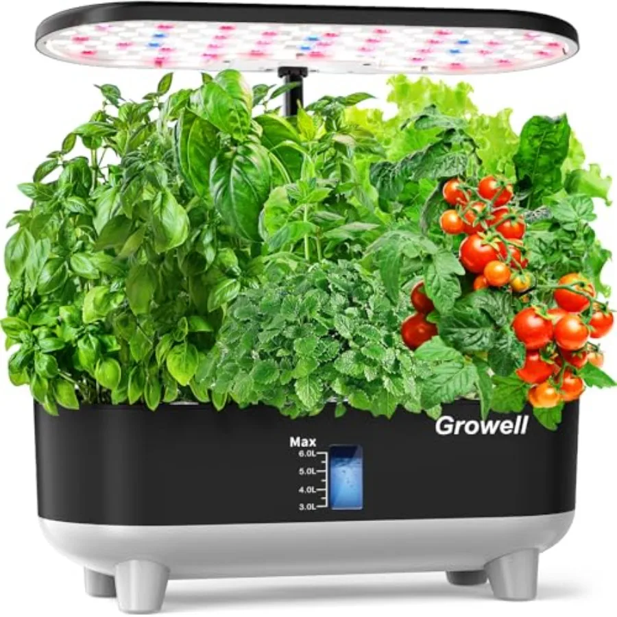 Hydroponics Growing System Kit for indoor gardening, ABS plastic, Black, 16-pod capacity with 28W full-spectrum LED, auto timer
Hydroponics Growing System Kit for indoor gardening, ABS plastic, Black, 16-pod capacity with 28W full-spectrum LED, auto timer
