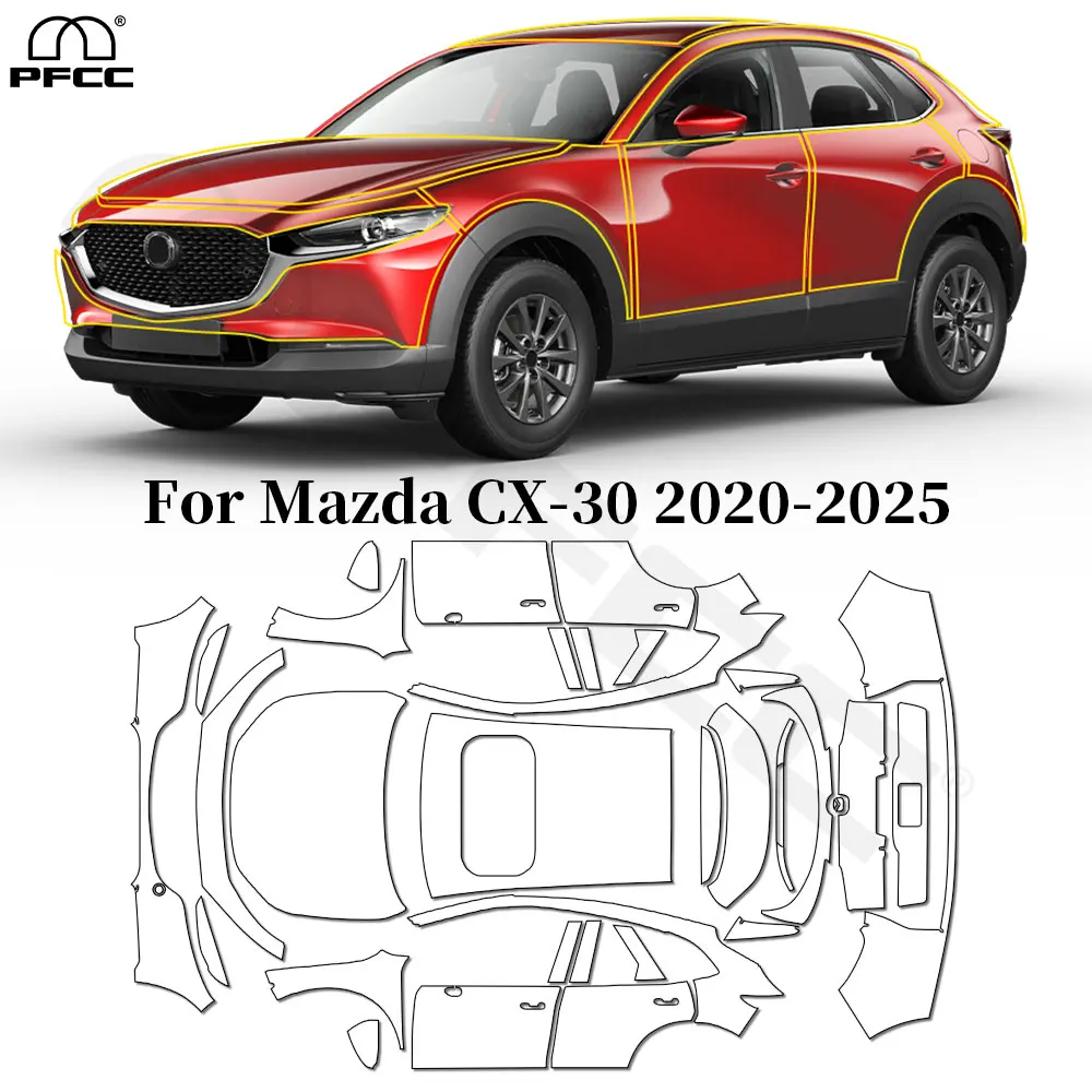 For Mazda CX30 CX-30 2020-2025 TPU Paint Protection Film Pre-cut PPF Anti-Scratch Car Body Clear Bra Resistant Invisible Cover
For Mazda CX30 CX-30 2020-2025 TPU Paint Protection Film Pre-cut PPF Anti-Scratch Car Body Clear Bra Resistant Invisible Cover