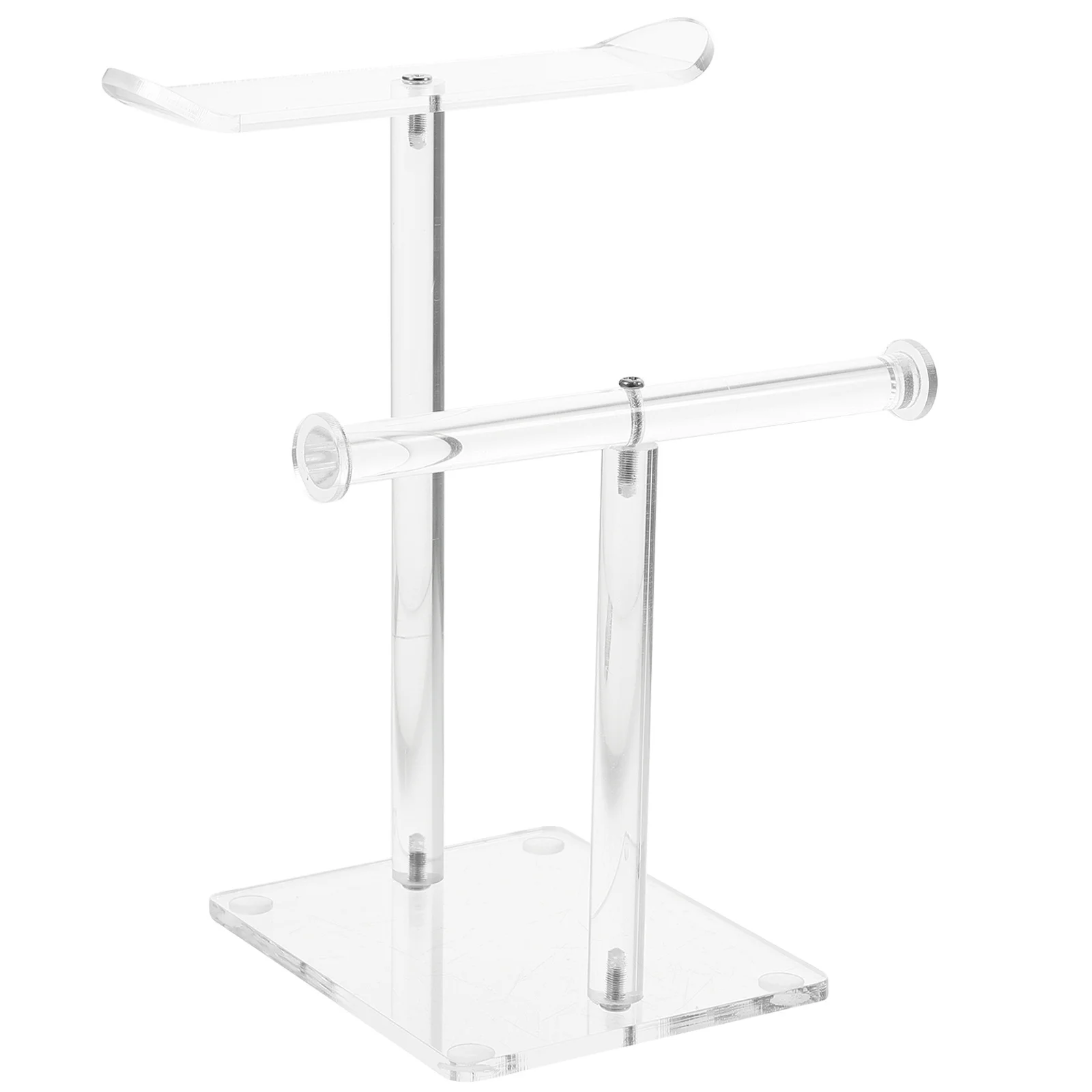 Акриловый двухуровневый держатель для повязки на голову, органайзер, прозрачная стойка для ленты для волос, подставка для хранения аксессуаров для волос, органайзер 
Акриловый двухуровневый держатель для повязки на голову, органайзер, прозрачная стойка для ленты для волос, подставка для хранения аксессуаров для волос, органайзер