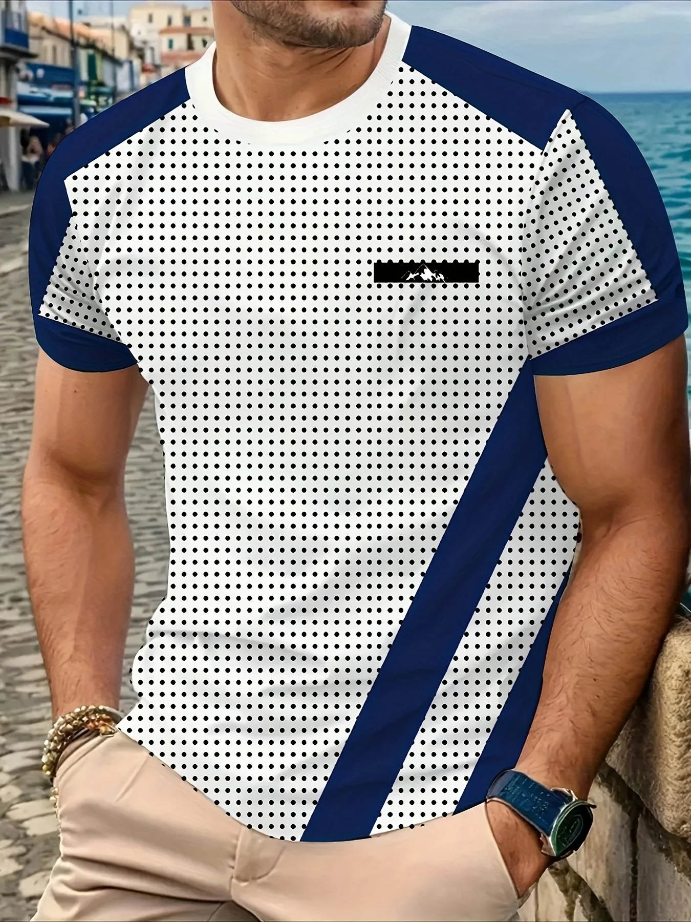 Новейшая мужская модная повседневная футболка с 3D цифровым принтом, круглый вырез, 100% полиэстер
Новейшая мужская модная повседневная футболка с 3D цифровым принтом, круглый вырез, 100% полиэстер