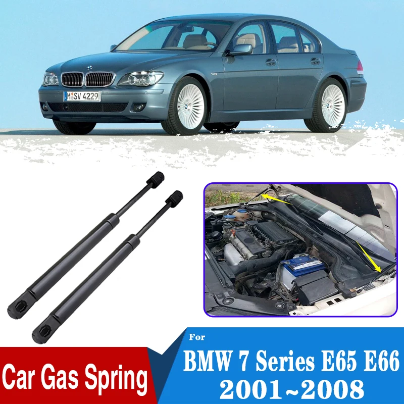 Для BMW 7 серии E65 E66 2001 ~ 2008 автомобильный передний амортизатор капота, опорная стойка, пружинные аксессуары, поддерживающий двигатель, гидравлический стержень
Для BMW 7 серии E65 E66 2001 ~ 2008 автомобильный передний амортизатор капота, опорная стойка, пружинные аксессуары, поддерживающий двигатель, гидравлический стержень