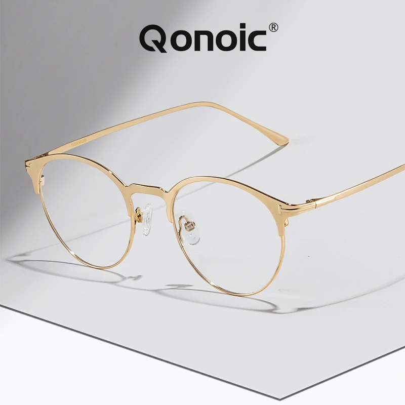 Qonoic Pure Titanium Round Glasses Frame Vintage Blue Light Blocking Computer Spectacles UV400 Protection Eyeglasses AF05548
Qonoic Pure Titanium Round Glasses Frame Vintage Blue Light Blocking Computer Spectacles UV400 Protection Eyeglasses AF05548