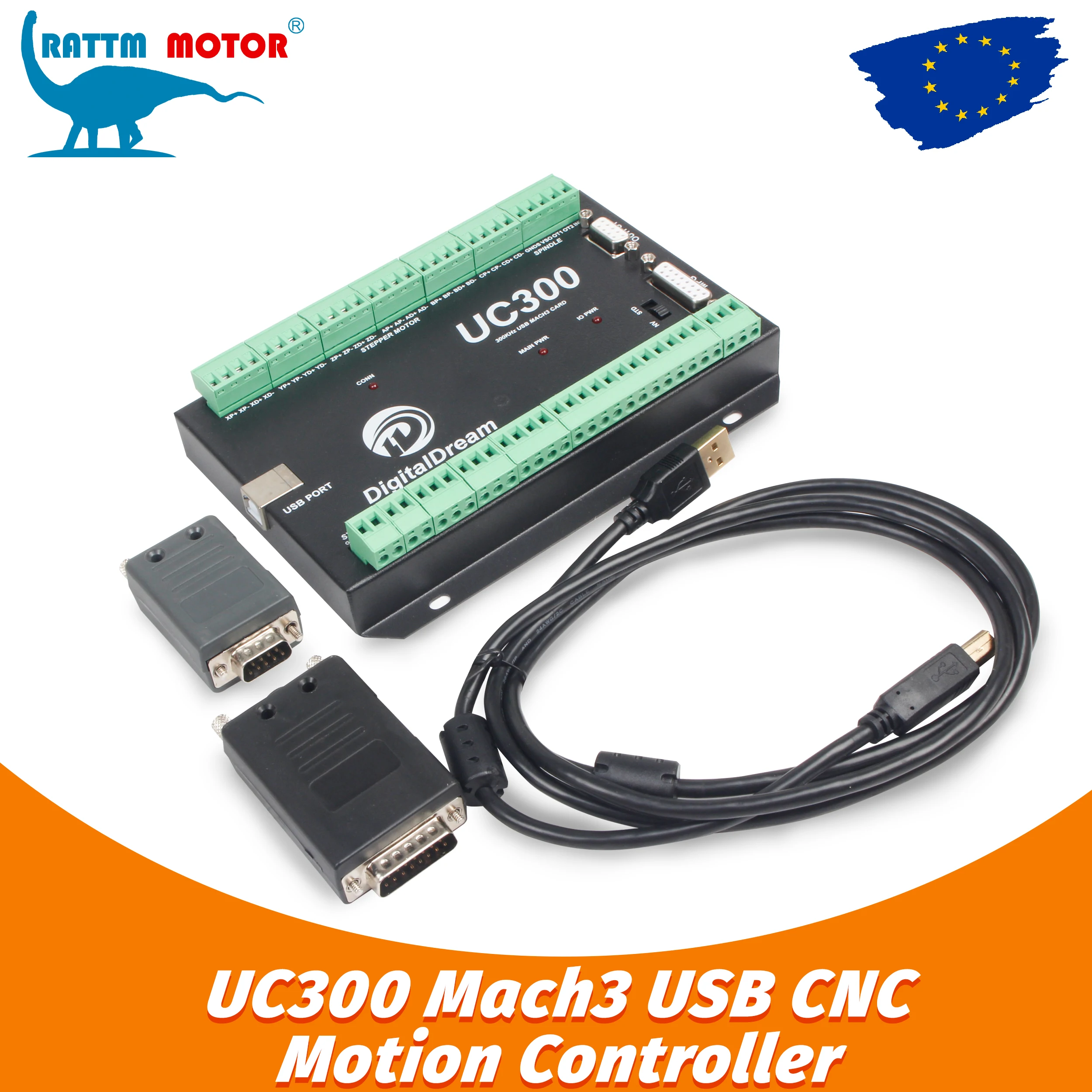 Контроллер ЧПУ RATTM UC300 USB Mach3 3, 4, 5, 6-осевая карта управления движением, обновление NVUM для фрезерного станка 
Контроллер ЧПУ RATTM UC300 USB Mach3 3, 4, 5, 6-осевая карта управления движением, обновление NVUM для фрезерного станка