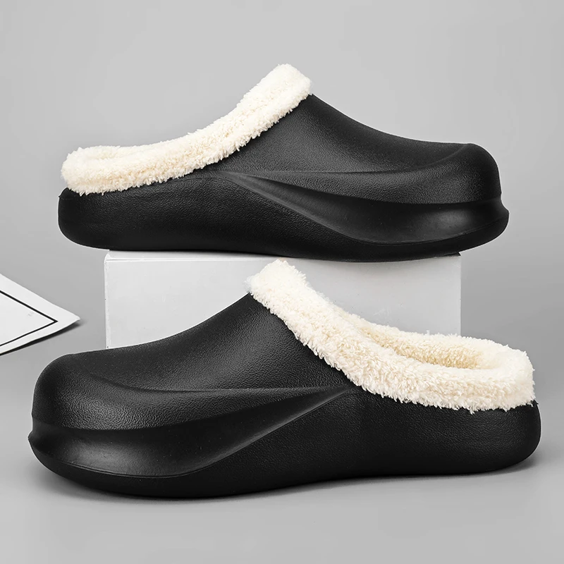 Mens Shoes New High-quality Home Warm Cotton Slippers for Men's Winter Outdoor Platform Thick Soled Couple Half Slippers 2024
Mens Shoes New High-quality Home Warm Cotton Slippers for Men's Winter Outdoor Platform Thick Soled Couple Half Slippers 2024