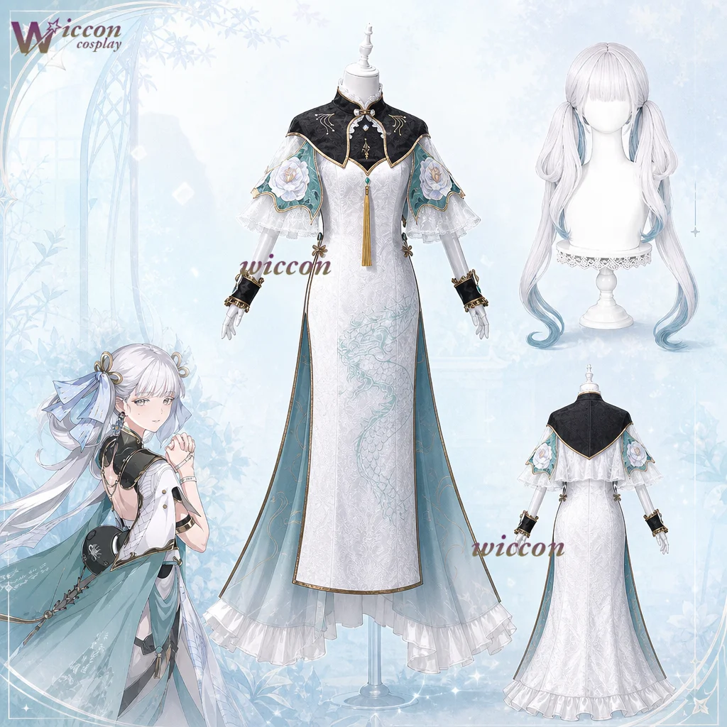 Wuthering Waves Jinhsi White Jacquard Dress & Wig Combo - Perfect for Comic Con and Tide of Melodies Theme Halloween Party
Wuthering Waves Jinhsi White Jacquard Dress & Wig Combo - Perfect for Comic Con and Tide of Melodies Theme Halloween Party