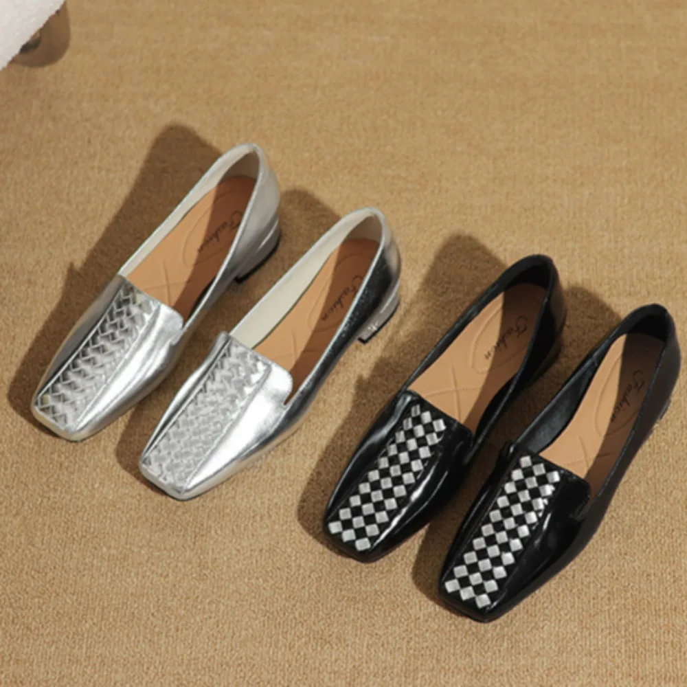 Square Toe Design Pure Simple Women's Flat Shoes Wear Comfortable Fashion Solid Women's Casual Shoes Vintage Classic Loafers
Square Toe Design Pure Simple Women's Flat Shoes Wear Comfortable Fashion Solid Women's Casual Shoes Vintage Classic Loafers