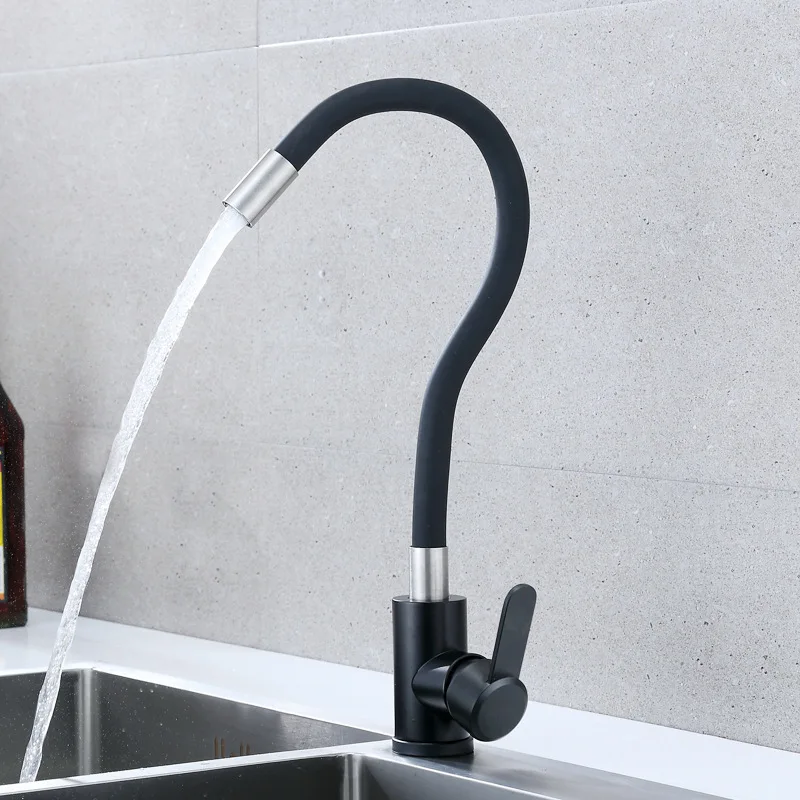 Stainless Steel Sub Black Hot and Cold Washing Basin Flat Three-way Rubber Tube Kitchen Sink Faucet Kitchen Faucet
Stainless Steel Sub Black Hot and Cold Washing Basin Flat Three-way Rubber Tube Kitchen Sink Faucet Kitchen Faucet
