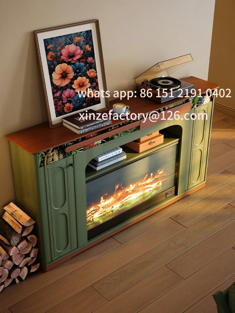 Customizable Fireplace Entrance Cabinet French Retro Style Solid Wood Simulation Flame Heating Decorative Cabinet
Customizable Fireplace Entrance Cabinet French Retro Style Solid Wood Simulation Flame Heating Decorative Cabinet