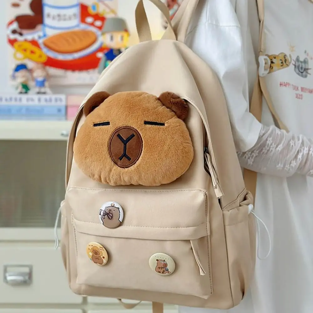 Large Capacity Capybara Backpack Nylon Adjustable Shoulder Straps Cartoon School Bag Water Resistant Multi-pocket
Large Capacity Capybara Backpack Nylon Adjustable Shoulder Straps Cartoon School Bag Water Resistant Multi-pocket