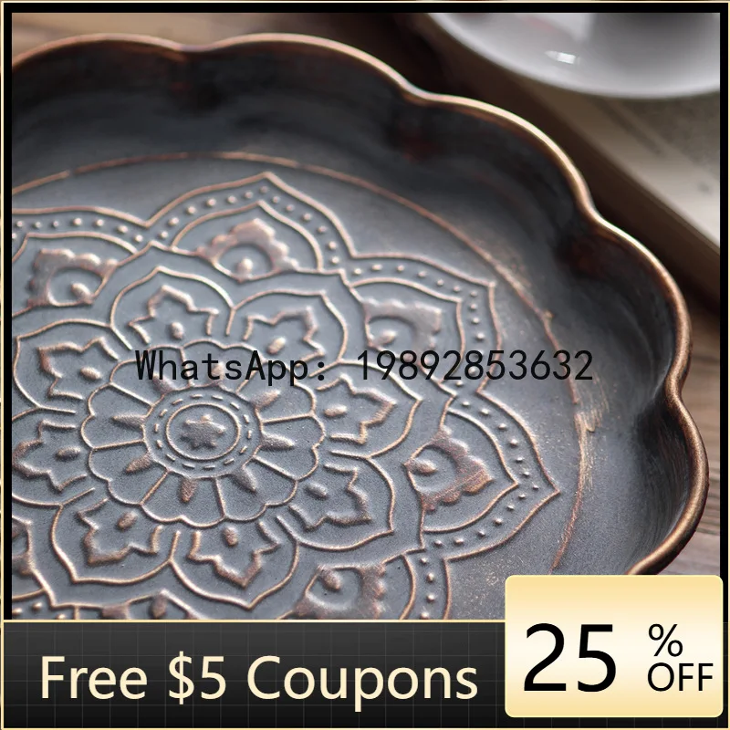BJ Chinese Style Retro Polygonal Carved Iron Tray Tea Room Restaurant Stove Cooking Tea Tabletop Fruit Plate Decorative Plate
BJ Chinese Style Retro Polygonal Carved Iron Tray Tea Room Restaurant Stove Cooking Tea Tabletop Fruit Plate Decorative Plate