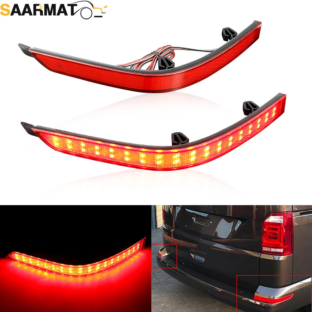 2Pcs LED Rear Tail Bumper Reflector Light Brake Stop Lights Reverse Fog Lamp for VW T6 Tranporter Multivan Caravelle 2015-2019
2Pcs LED Rear Tail Bumper Reflector Light Brake Stop Lights Reverse Fog Lamp for VW T6 Tranporter Multivan Caravelle 2015-2019