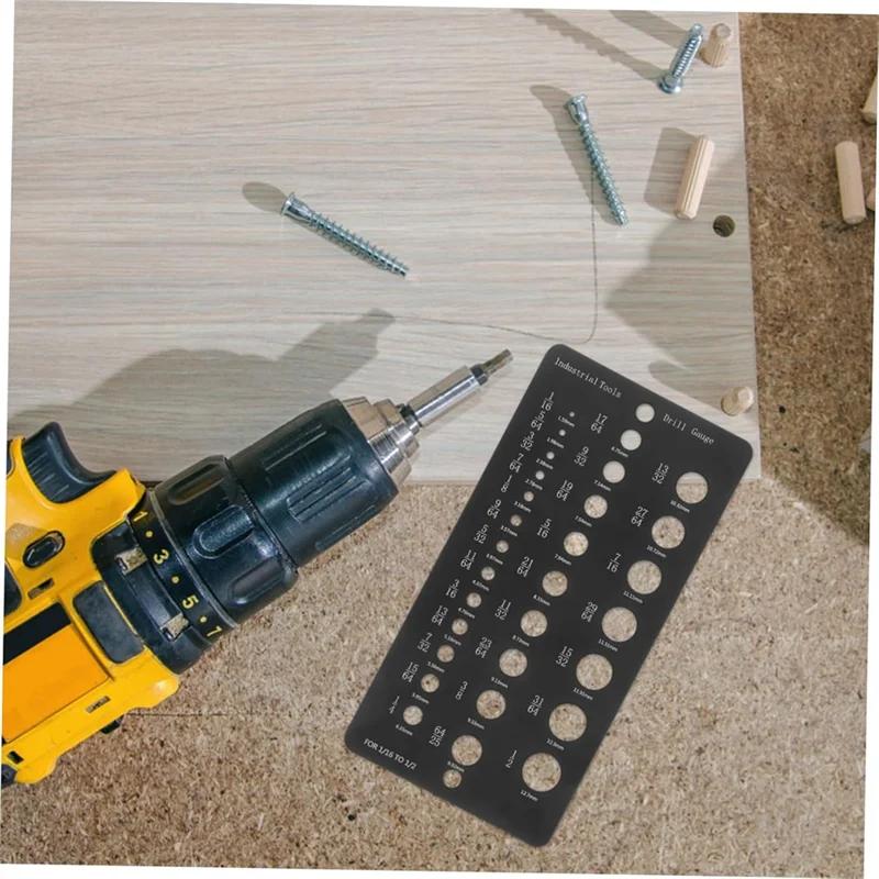Classy-Drill Bit Gauge 1/16 To 1/2 Inch 29-Hole Drill Bit Measuring Instrument Accurate Drill Hole Measurement Tool
Classy-Drill Bit Gauge 1/16 To 1/2 Inch 29-Hole Drill Bit Measuring Instrument Accurate Drill Hole Measurement Tool