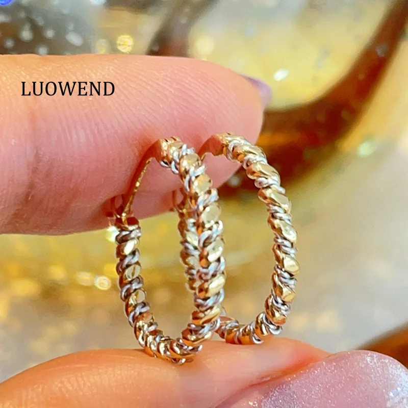 LUOWEND серьги из 100% белого + желтого золота 18 карат, модные блестящие серьги-кольца в стиле INS для женщин, ювелирные изделия для высокой вечеринки, подарок на годовщину
LUOWEND серьги из 100% белого + желтого золота 18 карат, модные блестящие серьги-кольца в стиле INS для женщин, ювелирные изделия для высокой вечеринки, подарок на годовщину