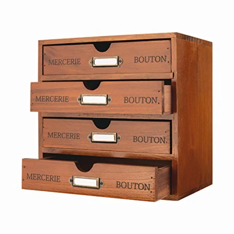 Wooden Storage Box with 4 Drawers Vintage Office Supplies and Accessories Letter Tray Wood Desktop School Supply Organizer Libr
Wooden Storage Box with 4 Drawers Vintage Office Supplies and Accessories Letter Tray Wood Desktop School Supply Organizer Libr