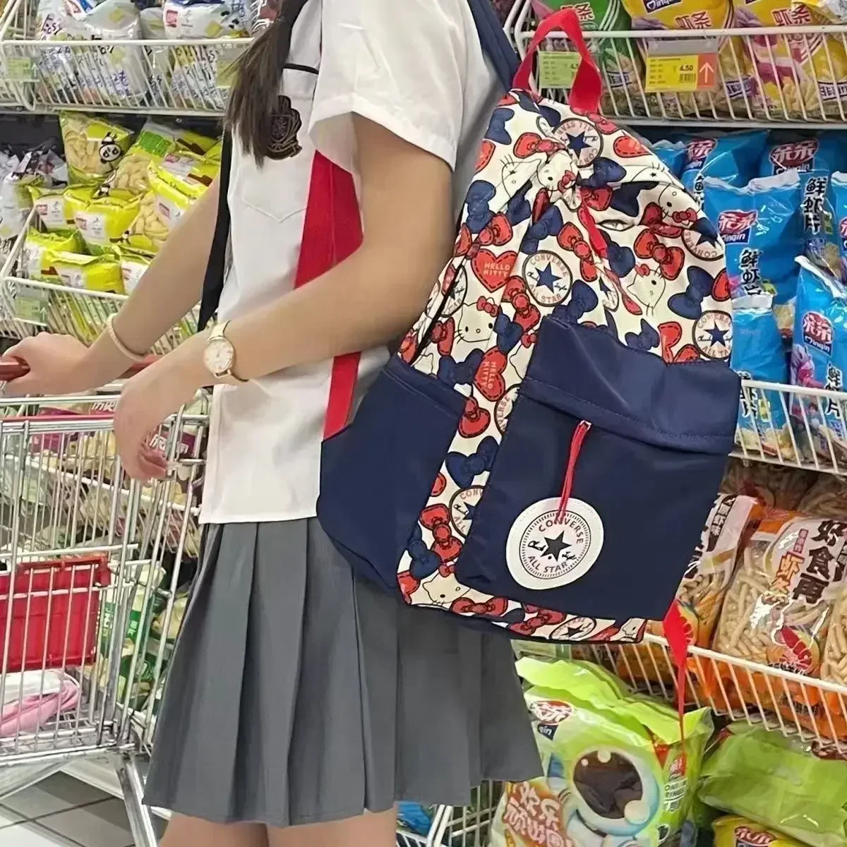 Sanrio Hello Kitty Mymelody Kuromi Cute Girl Schoolbag Female Korean Version Ins Student Backpack Travel Large-capacity Backpack
Sanrio Hello Kitty Mymelody Kuromi Cute Girl Schoolbag Female Korean Version Ins Student Backpack Travel Large-capacity Backpack