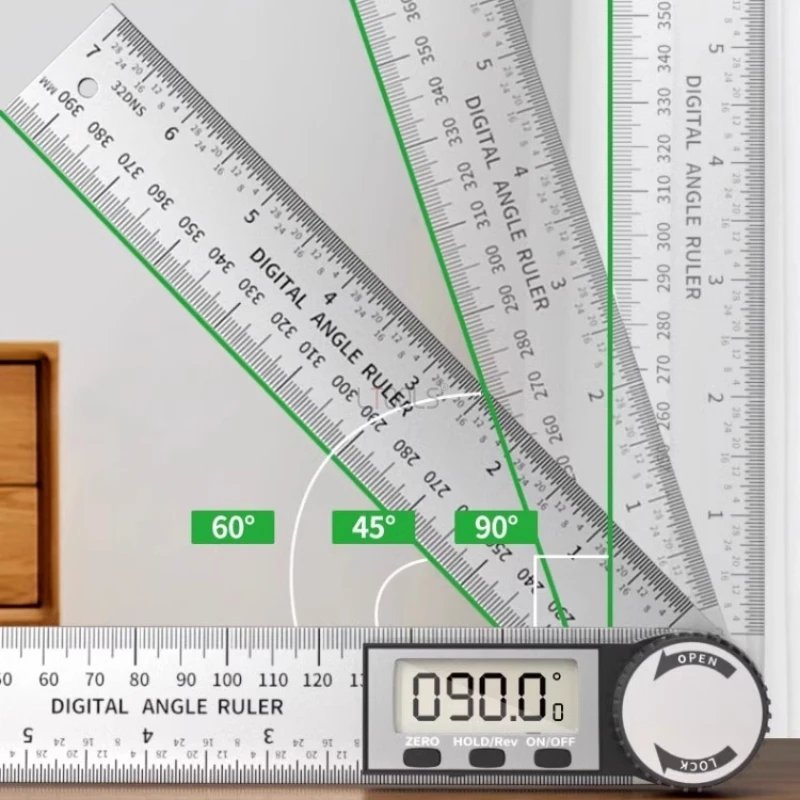 2 in 1 Digital Angle Gauge High-Precision Angle Ruler Universal Protractor 360 Degree Multifunctional Woodworking Measuring Tool
2 in 1 Digital Angle Gauge High-Precision Angle Ruler Universal Protractor 360 Degree Multifunctional Woodworking Measuring Tool