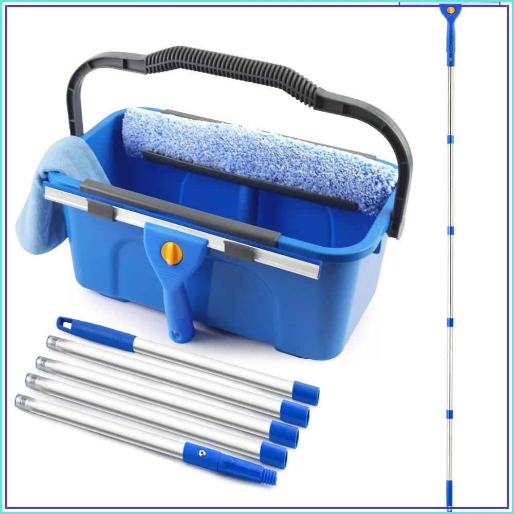 Professional Window Cleaning Kit with 3 Gallon Bucket, 76" Squeegee & Microfiber Scrubber for Home, Commercial & Outdoor Use
Professional Window Cleaning Kit with 3 Gallon Bucket, 76" Squeegee & Microfiber Scrubber for Home, Commercial & Outdoor Use
