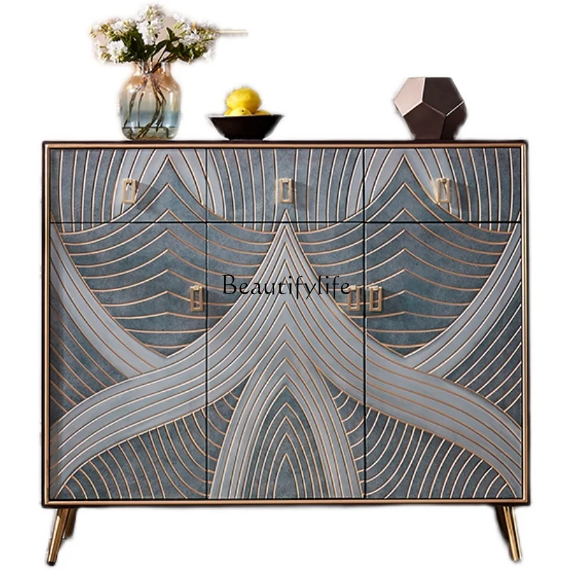 Home entry light luxury door entrance cabinet modern simple American retro living room dining side decorative cabinet
Home entry light luxury door entrance cabinet modern simple American retro living room dining side decorative cabinet