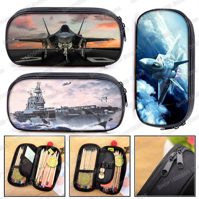 Fighter Plane Battleplane Aircraft Carrier Print Cosmetic Case Pencil Bag Boys Girls Stationary Bags Pencil Box School Case Gift
Fighter Plane Battleplane Aircraft Carrier Print Cosmetic Case Pencil Bag Boys Girls Stationary Bags Pencil Box School Case Gift