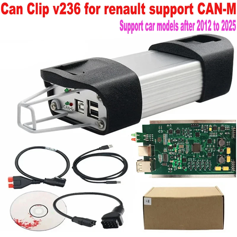 CAN Clip V236 for Renault OBD2 Diagnostic Vehicle Programming Support Can-M System Diagnosis Interface Cable car year after 2012
CAN Clip V236 for Renault OBD2 Diagnostic Vehicle Programming Support Can-M System Diagnosis Interface Cable car year after 2012
