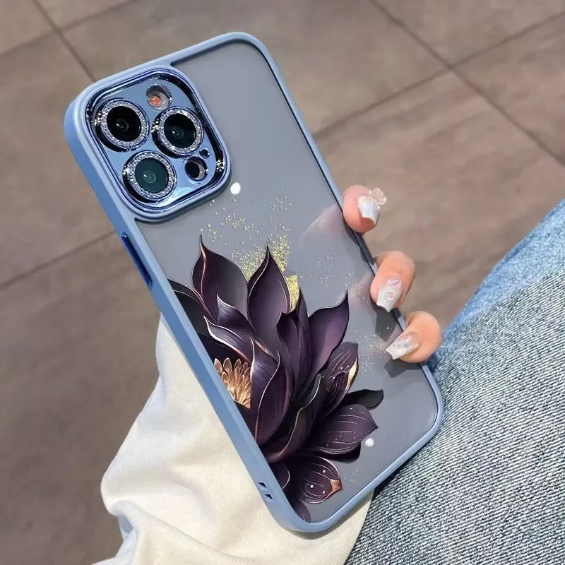 Diamond Glitter Camera Lens Phone Case For iPhone 17 16 15 14 13 12 11 Pro Max Clear Dark Purple Lotus Flower Print Soft Cover
Diamond Glitter Camera Lens Phone Case For iPhone 17 16 15 14 13 12 11 Pro Max Clear Dark Purple Lotus Flower Print Soft Cover