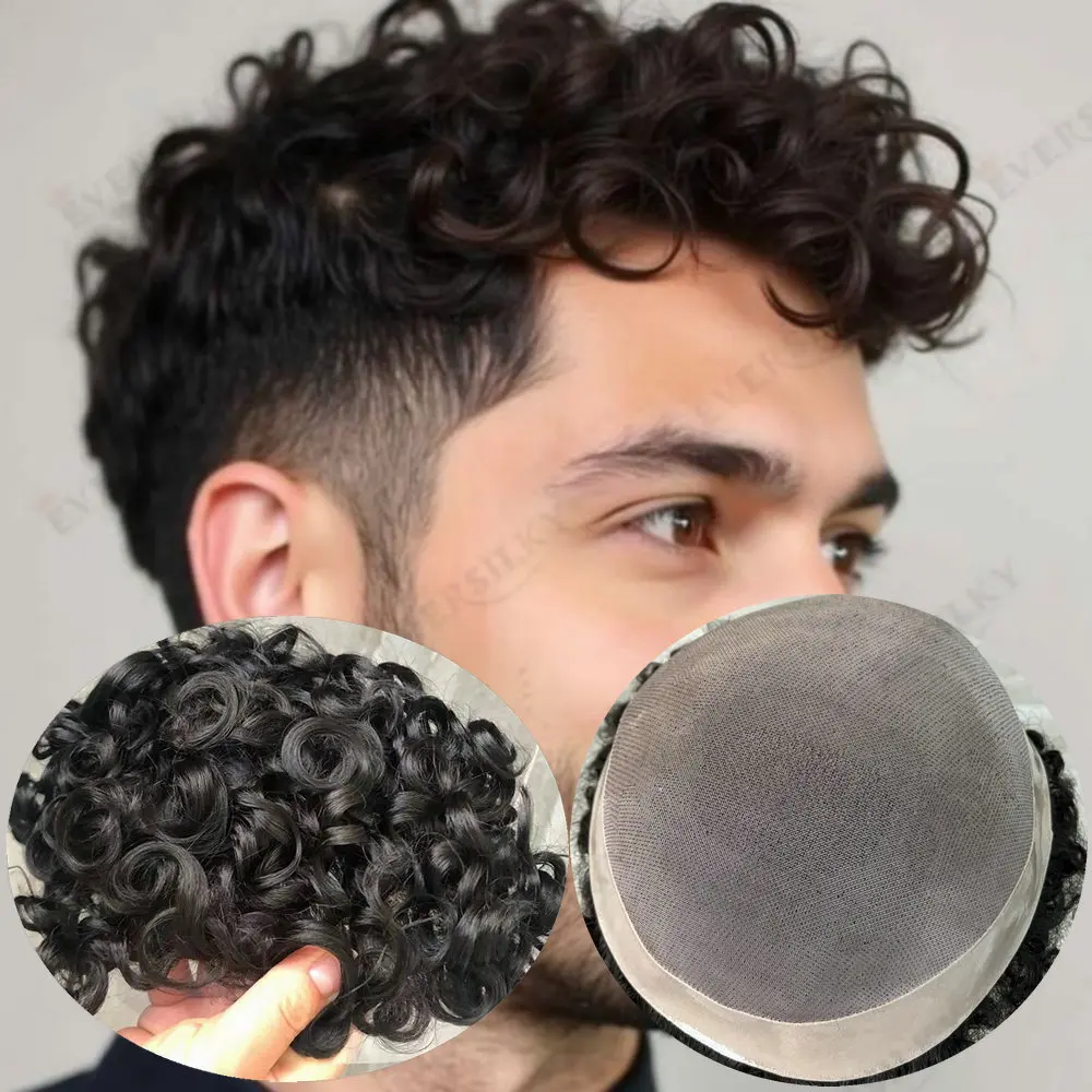 Curly Brown Blonde Men's Toupee 18mm/20MM/24MM 100% Human Hair Durable Fine Mono NPU Base Hair Replacement System Prosthesis
Curly Brown Blonde Men's Toupee 18mm/20MM/24MM 100% Human Hair Durable Fine Mono NPU Base Hair Replacement System Prosthesis
