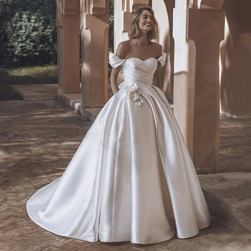 Eightree Elegant Long Wedding Dresses A-Line Bridal Gowns Sweetheart Flower Gowns Glamorous Robes Vestidos De Novia Customized
Eightree Elegant Long Wedding Dresses A-Line Bridal Gowns Sweetheart Flower Gowns Glamorous Robes Vestidos De Novia Customized