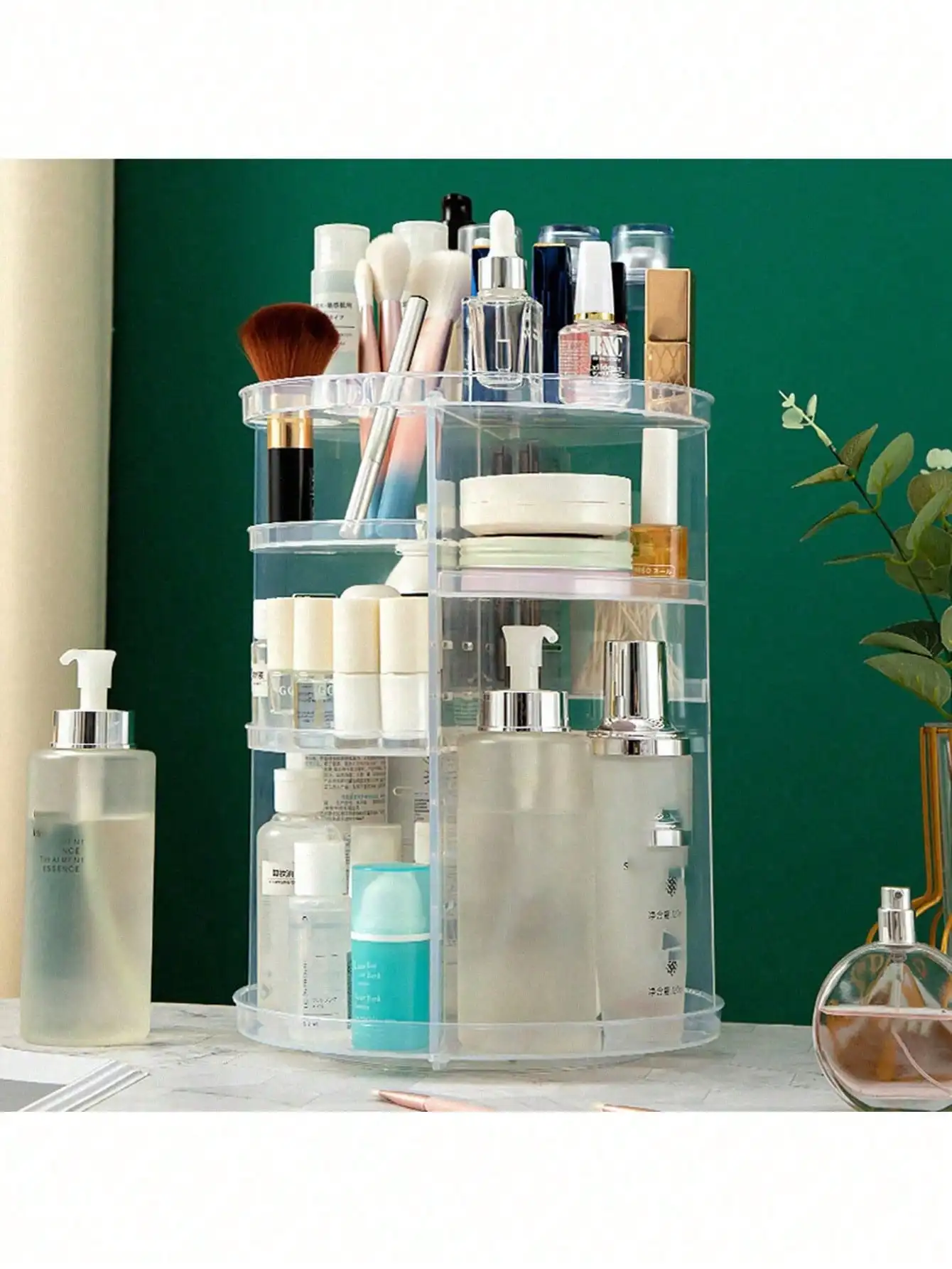 1 шт. 360 ° Вращающаяся прозрачная стойка для хранения косметики, большая вместительная косметическая витрина, домашний многофункциональный органайзер для макияжа
1 шт. 360 ° Вращающаяся прозрачная стойка для хранения косметики, большая вместительная косметическая витрина, домашний многофункциональный органайзер для макияжа