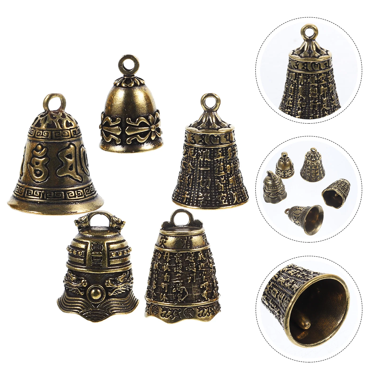 5pcs Bell Keychain Vintage Brass Charms Pendant Decor nament Hanging Accessories Retro Craft Supplies
5pcs Bell Keychain Vintage Brass Charms Pendant Decor nament Hanging Accessories Retro Craft Supplies