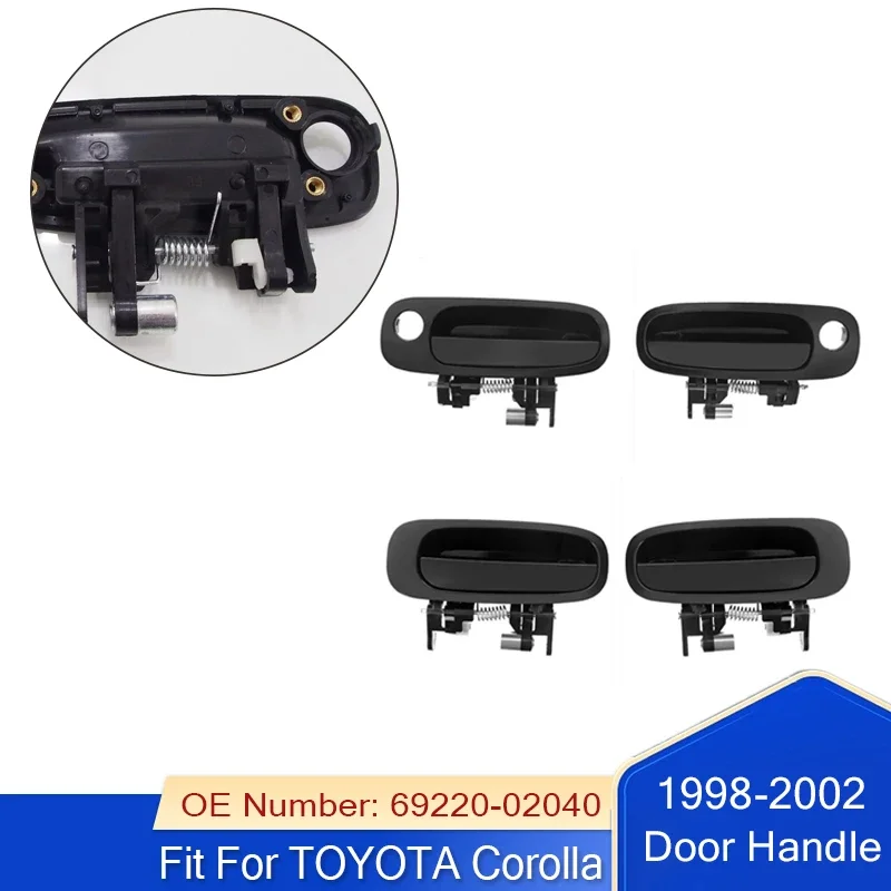 New Black Outside Door Handle Fit For TOYOTA Corolla 1998-2002 69210-02040 69220-02040 69230-02030 69240-02030
New Black Outside Door Handle Fit For TOYOTA Corolla 1998-2002 69210-02040 69220-02040 69230-02030 69240-02030