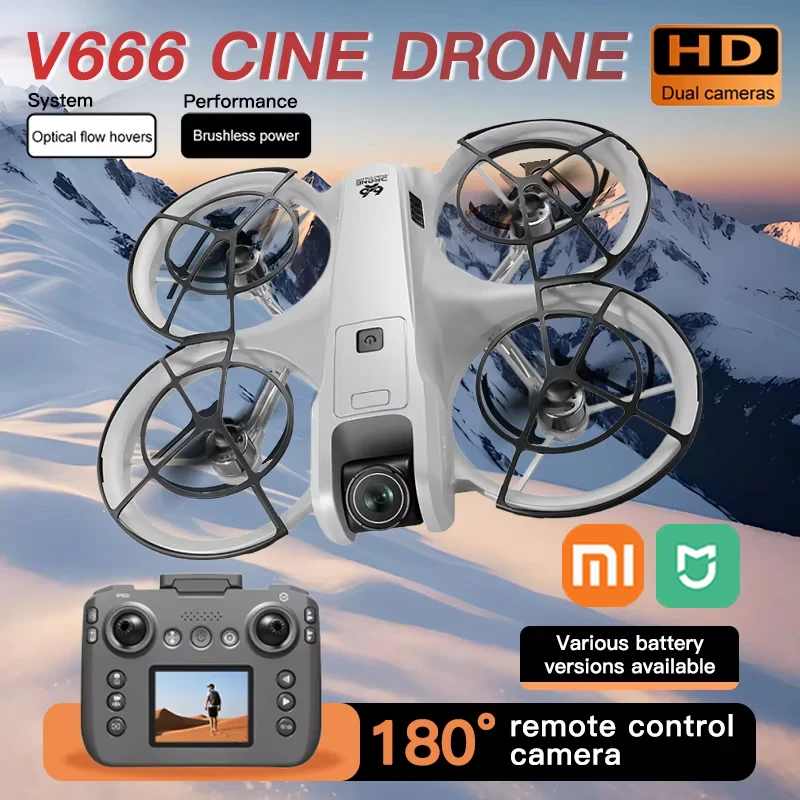 Xiaomi MIJIA NEW Drones V666 Professional HD 180° Dual Camera Brushless screen optical flow obstacle avoidance Quadcopter Toys
Xiaomi MIJIA NEW Drones V666 Professional HD 180° Dual Camera Brushless screen optical flow obstacle avoidance Quadcopter Toys